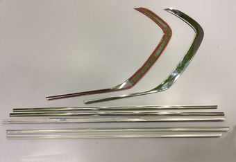 Молдинги стекол 3D из нержавейки на lc150 дизайн gx460 (6 частей)