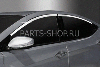 Молдинги верхние на двери Hyundai Elantra хром