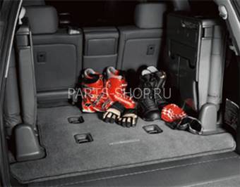 Коврик в багажник LC200 текстиль (темно-серый, беж.)