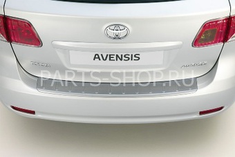 Накладка на задний бампер (хром) на Avensis 2009- универсал